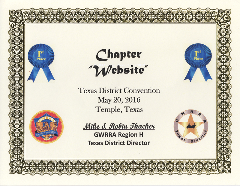 First Place Certificate